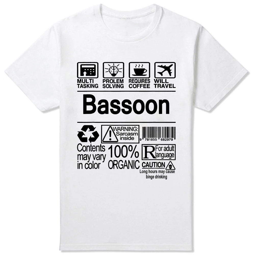 Il problema del multitasking del fagotto richiede magliette da viaggio per caffè T-shirt da regalo a maniche corte in cotone grafico streetwear_voghion.com