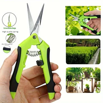 1 set, gardening shears, gardening pruning shears, antiskid and labor-saving cuttlefish shears, fruit and vegetable shears,
