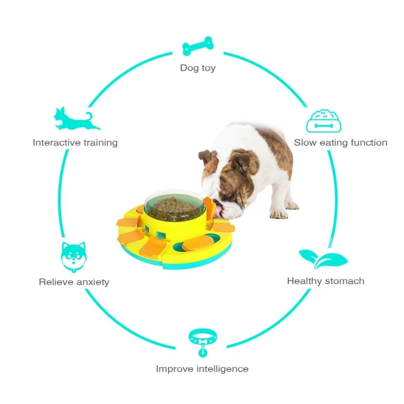  The UFO Interactive Push Button Food Treat Dispenser