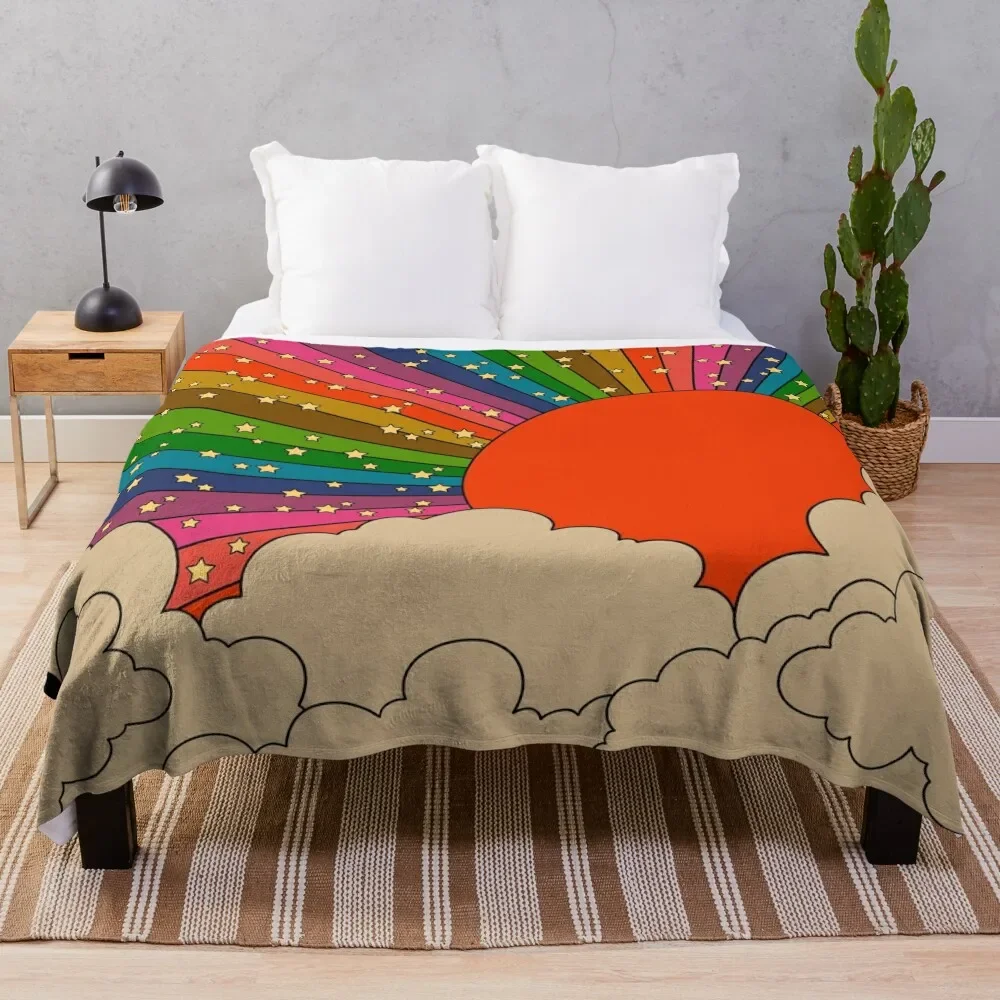 

Солнцезащитное одеяло Rainbow 70s, мягкие большие декоративные одеяла