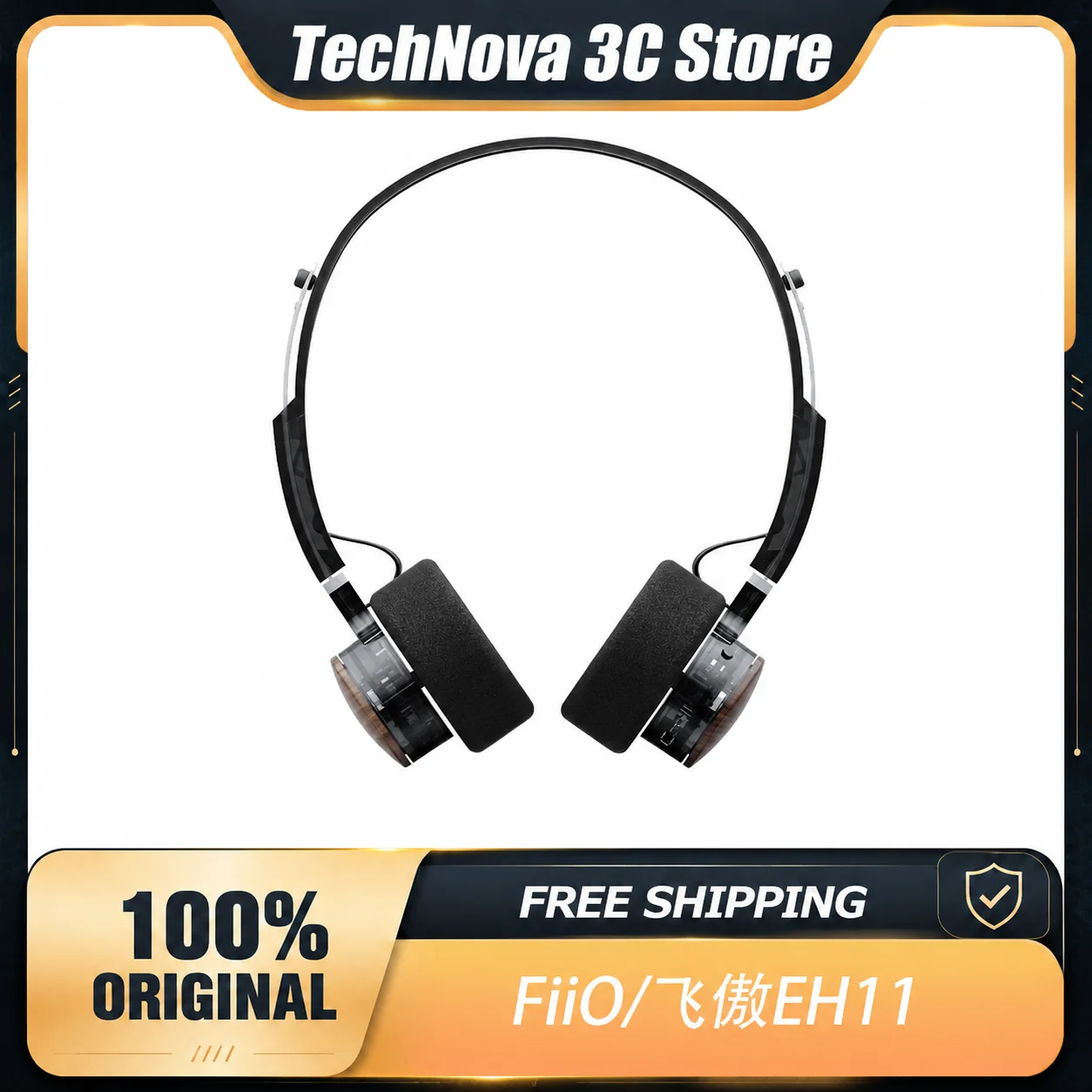FIIO EH11 On-Ear Bluetooth Headphones LDAC HiFi Heavy Bass Retro Headset 30H Dual Device Black Transparent Wireless Stereo - AliExpress 44
