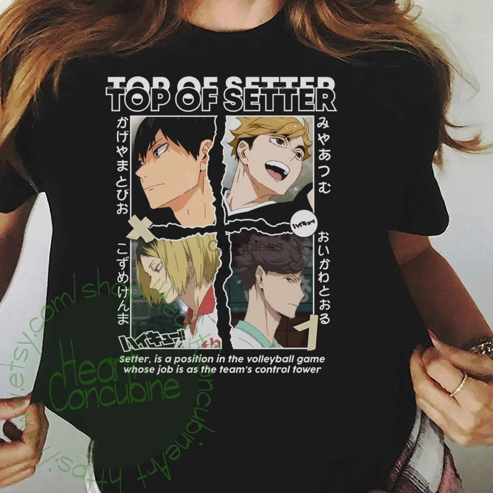 アニメシャツユニセックスハイキュー ヴィンテージスタイルのマンガキャラクターのtシャツ 婦人服 マンガ マンガトップ Aliexpress