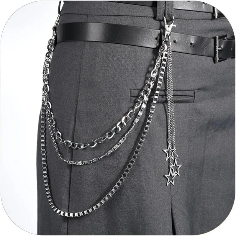 thumbnail image 2 of Zehope Butterfly Layered Pants Chain Silver Punk Jean Chains Goth Wallet Accessories 2 of 9