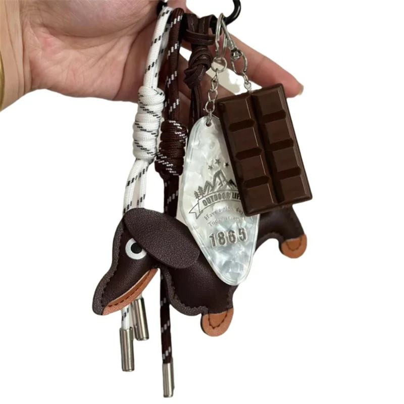 2025 Original Fashion Matching Color Climbing Rope Bag Charm Cartoon Dachshund Doll Pendant Key Pendant Bag Pendant Party Gifts