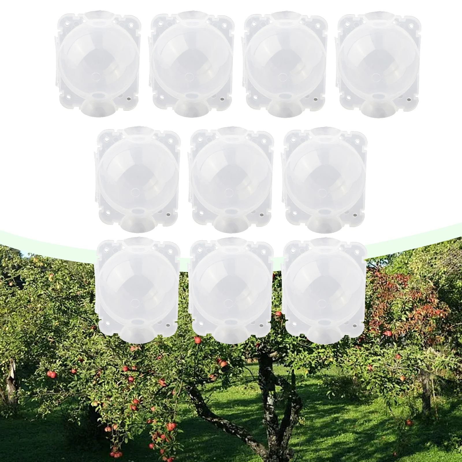 10pcs Plant Rooting Ball Root Growing Box White Reusable Rooting Ball Grafting Tools High Pressure Propagation Box 5/8cm