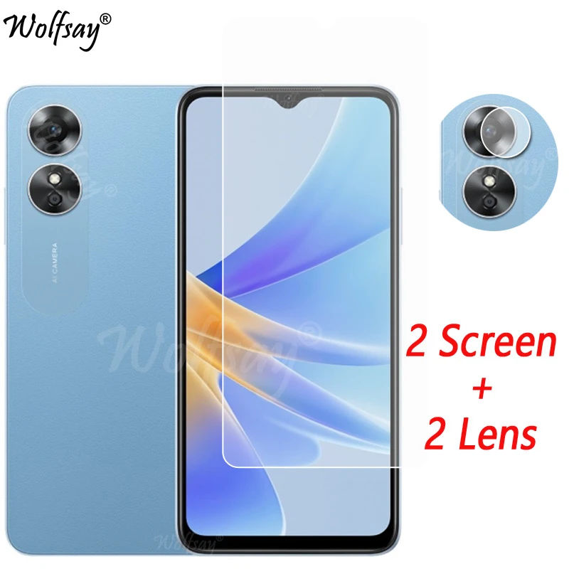 Obiettivo Della Fotocamera Per Oppo A17 Protezione Dello Schermo Vetro Temperato Oppo A17 A16S A15 A54 A74 A94 A95 A96 A57 A77 Vetro Per Vetro Oppo A1