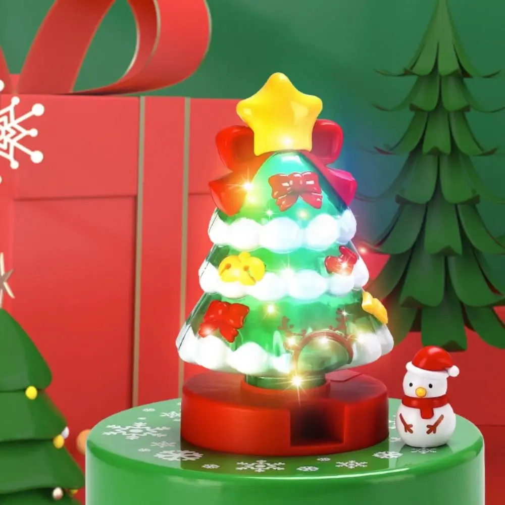

Christmas Series Christmas Tree Music Box Crystal Ball Octave Box Lighting Snowman Rotating Christmas Gift Girl Children'S Toy
