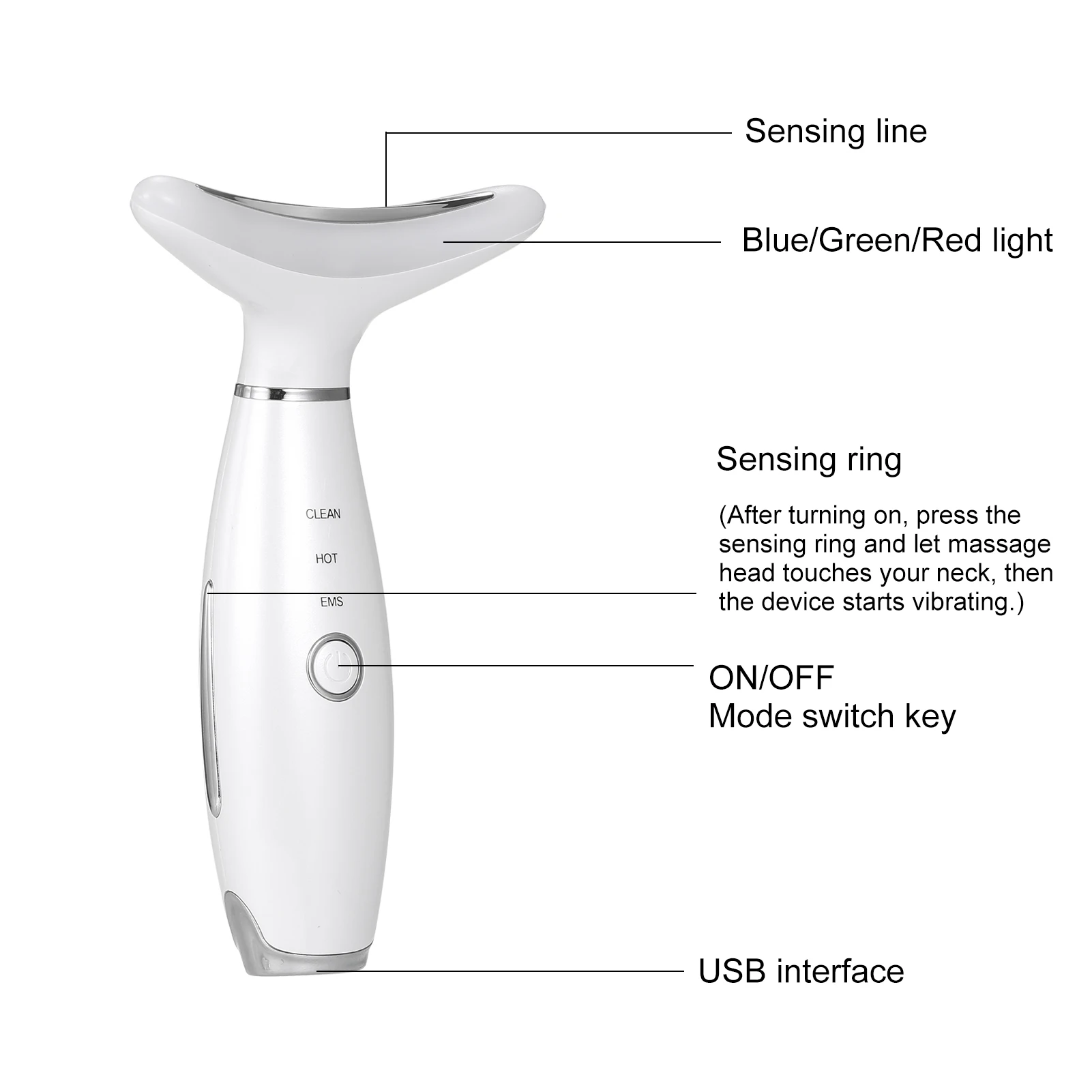 Neck Massager Led Photon Therapy Heating Neck Wrinkle Removal Machine Reduce Double Chin Skin Lifting Face Relaxation Tool 2