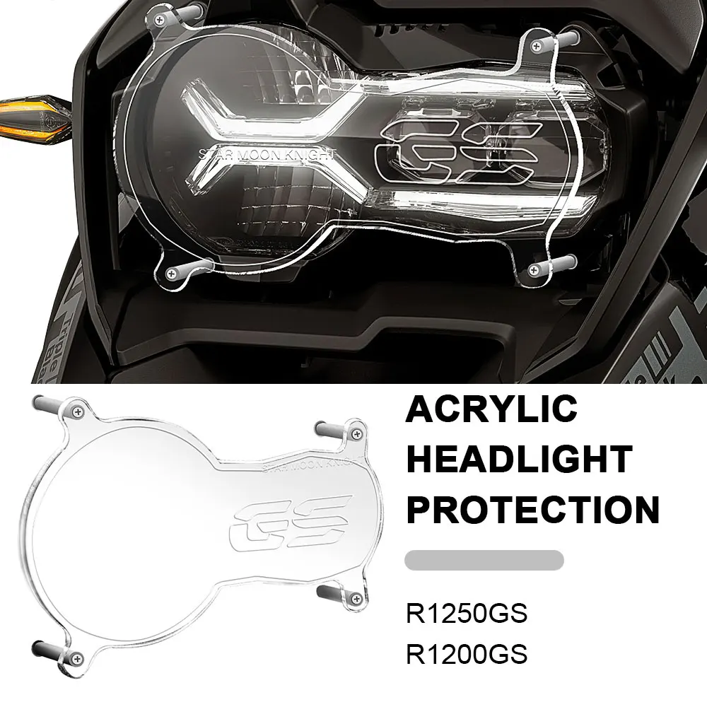MotorcycleAcrylicHeadlightProtectorLightCoverProtectiveForBMW