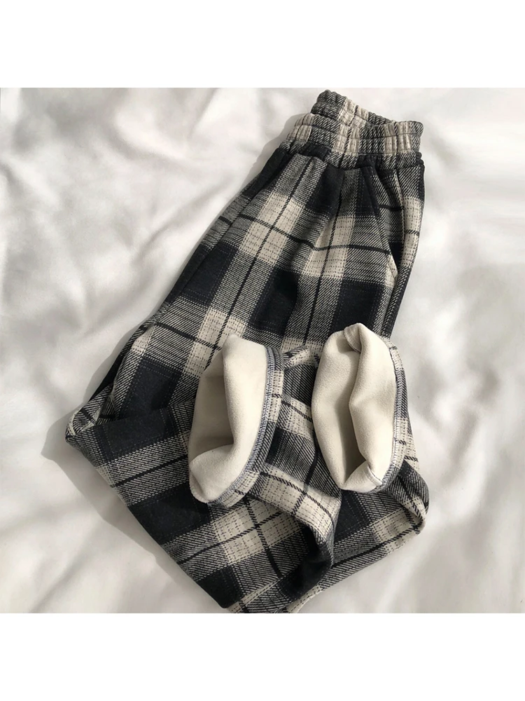 

Женские черные готические клетчатые спортивные брюки, уличная одежда в стиле Харадзюку, мешковатые брюки с высокой талией в стиле эмо 90-х годов, одежда в стиле 1920-х годов, Y2k