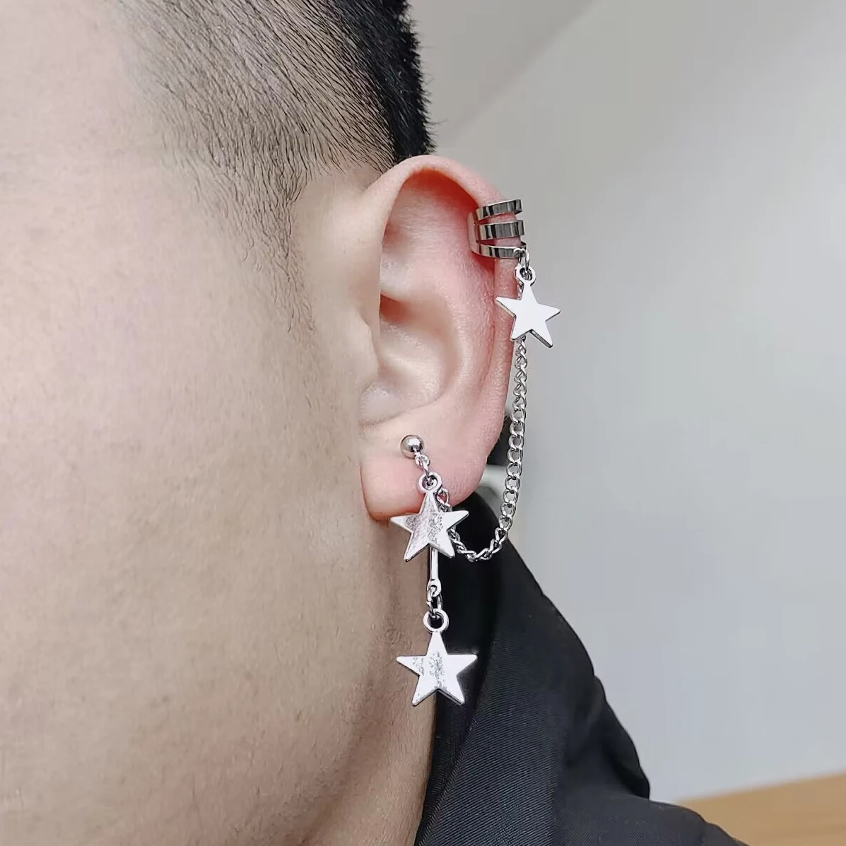 Chain Ear Clips Pendant Earrings Personalized Fashion