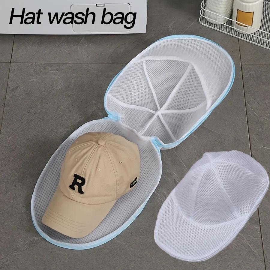 Durable Mesh Hat Washing Bag-Anti-Deformation & Tangle-Free, Perfect For Outdoor Gear Care baseball cap washing bag