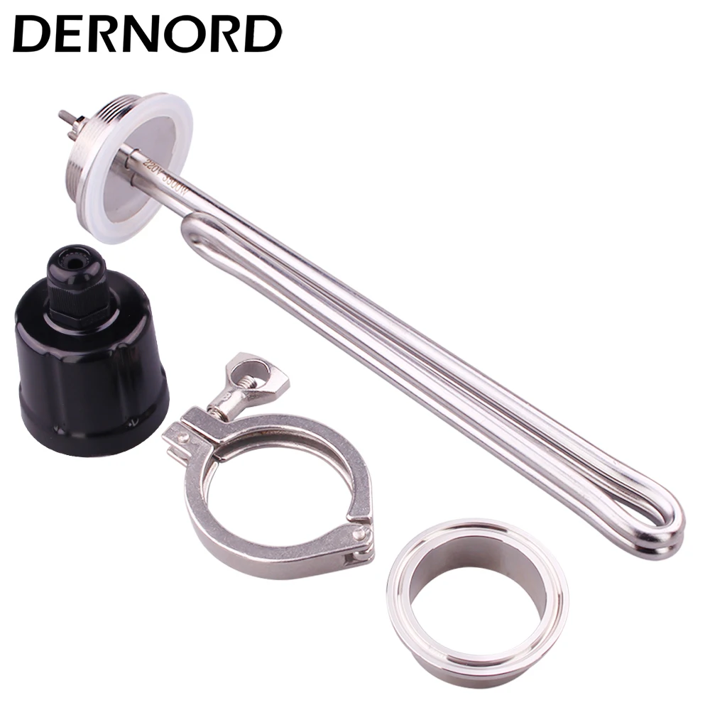 DERNORD Heating Element 2" Tri Clamp FoldBack for Brew 2.5KW 3.5KW 4.5KW 5.5KW 220V Tubular Electric Heater for Water