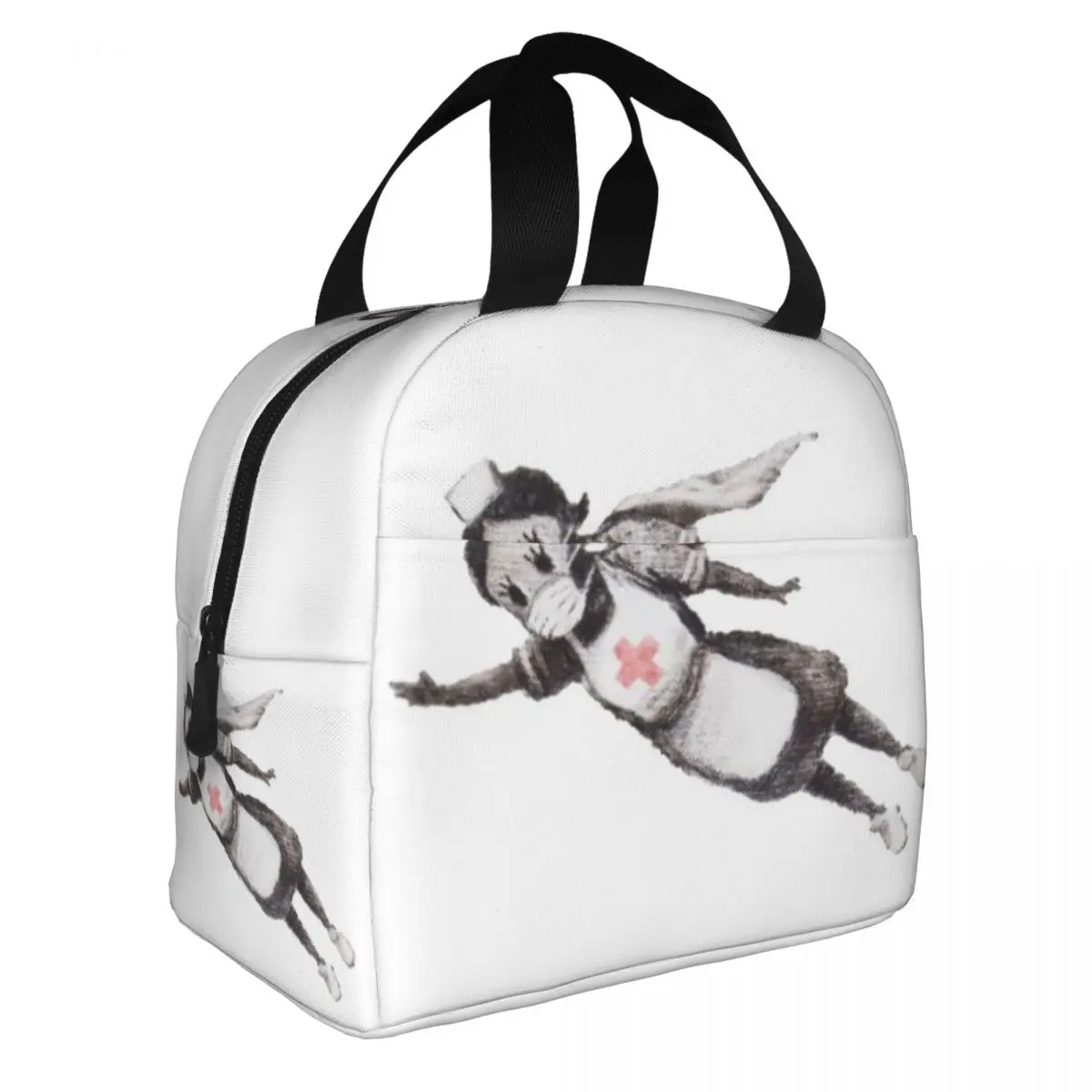 

Banksy Game Changer Insulated Lunch Bag Cooler Bag Lunch Container Street Art Graffiti Portable Lunch Box Tote School Travel