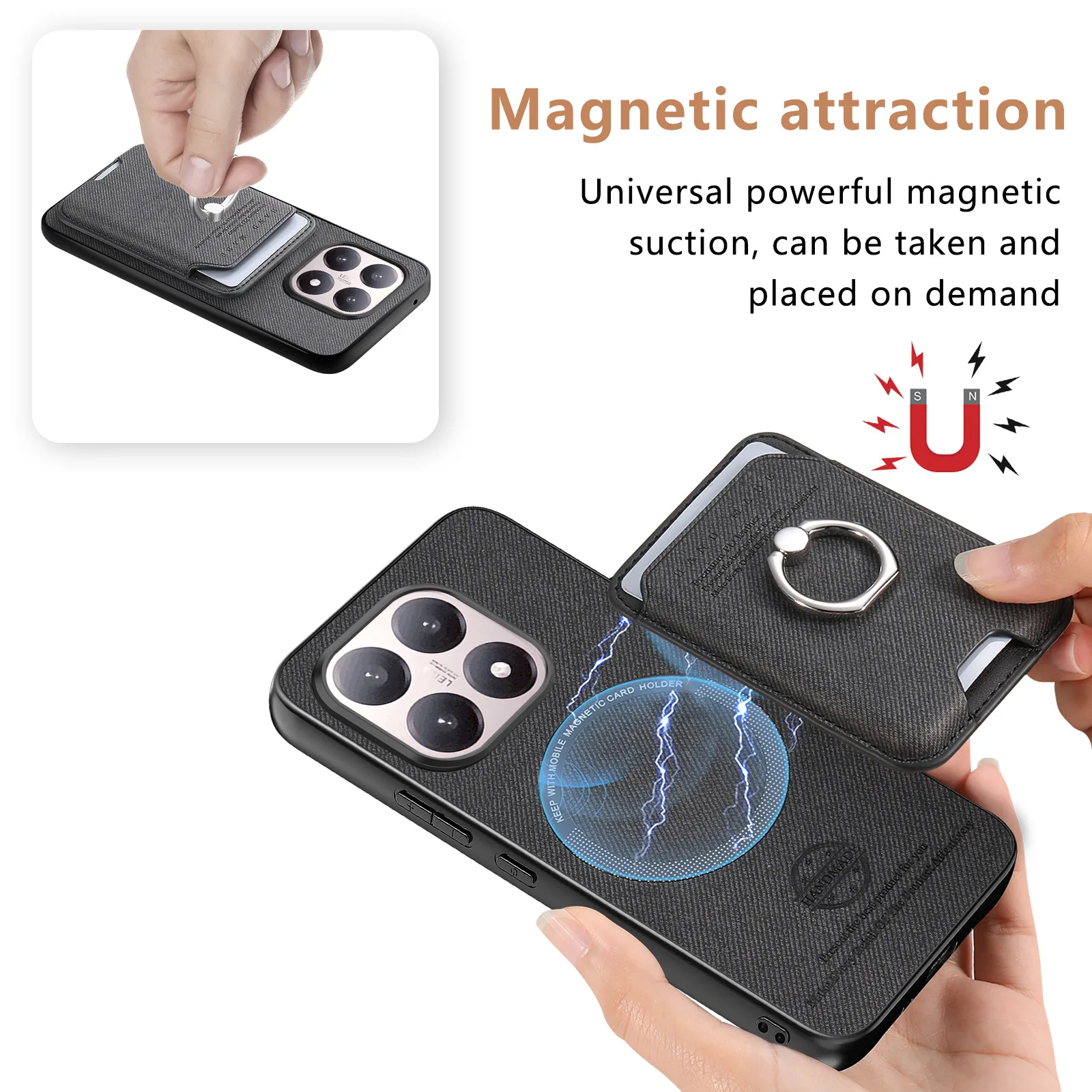 Premium 2-in-1 Detachable Leather Wallet Phone Case with Card Holder