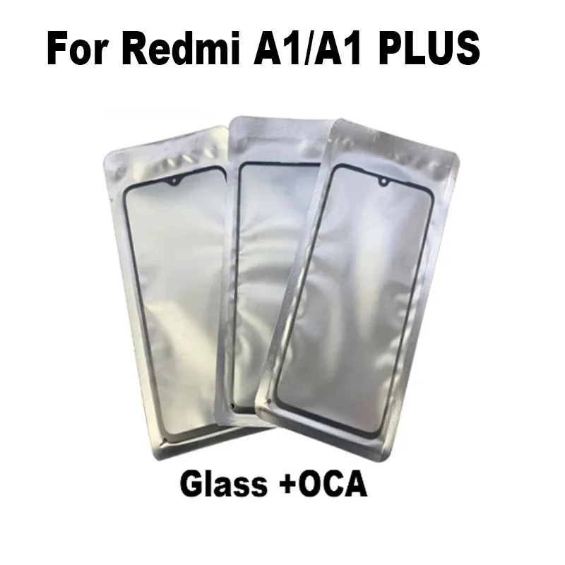 

10Pcs/Lot For Xiaomi Redmi A1 + Plus Touch Screen Panel Front Outer LCD Glass Lens With OCA