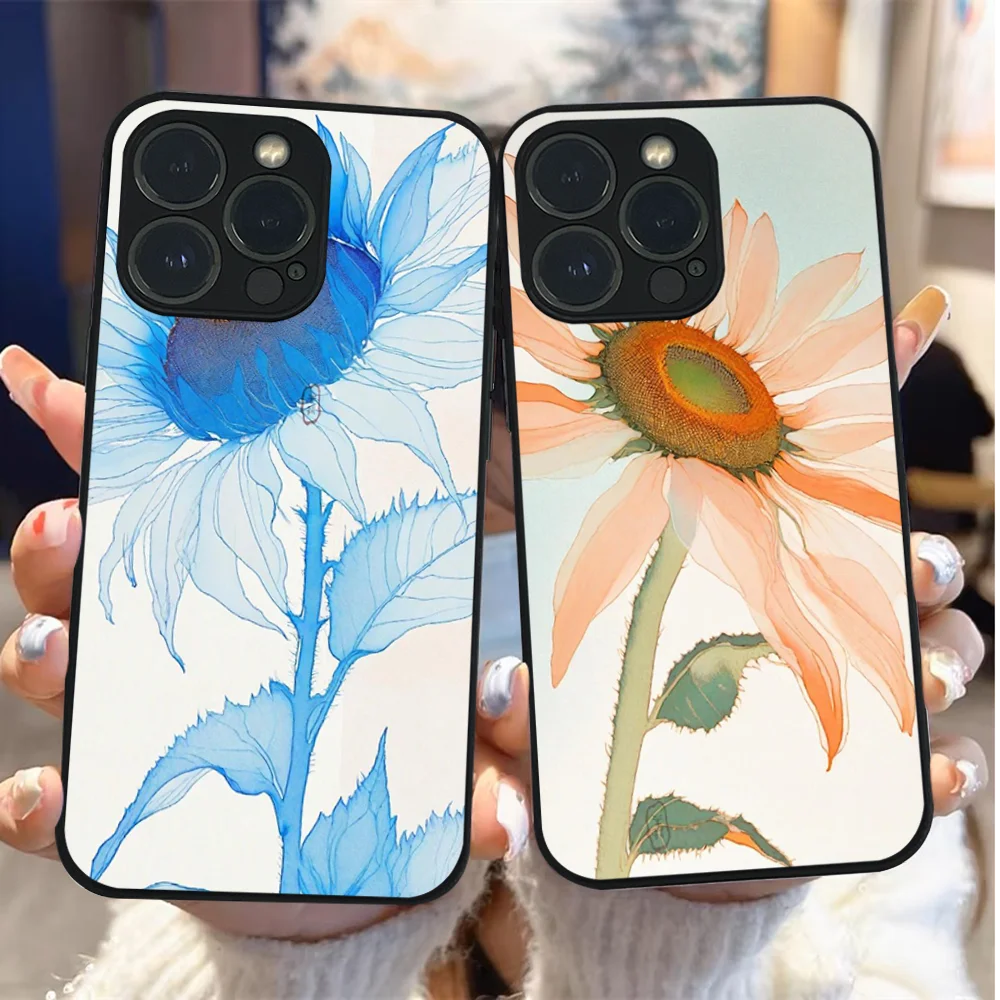 

Sunflower Phone Case For iPhone 15 14 13 12 11 Pro Max XS Max X XR 7 8 Plus MIni Matte Hard Cover