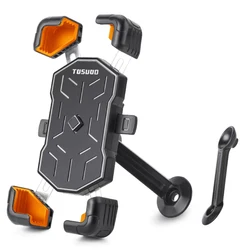 TOSUOD 360° Rotatable Non - Slip Bike Phone Holder (Bike Fork Orange)