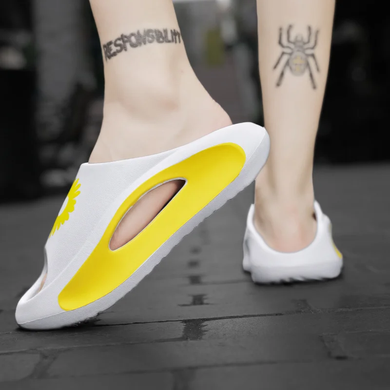 Papuče pre mužov Protišmykové sandále s hrubou podrážkou Vankúš s otvorenou špičkou Plážové papuče pre letné papuče do interiéru vonku_voghion.com