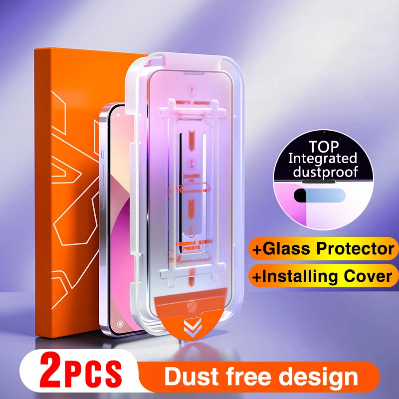 2PCSOleophobicCoatingDustfreeInstallationScreenProtectorFor