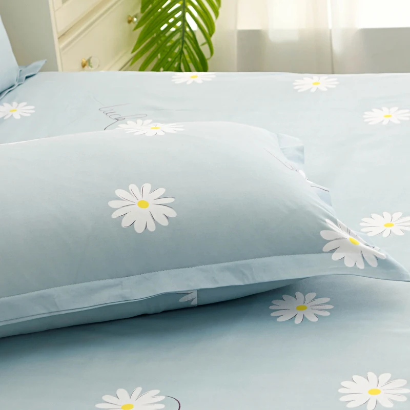 Daisy Flat Sheet, Soft Comfortable Fresh Daisy Floral Print Bedding Brushed Bedsheet, for Bedroom, Guest Room Decor Adults Gifts 4