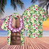 Hawaii Sea Beach Cospaly 3D Print Shirts Summer Men's Fashion Oversized Funny Short Sleeve Blouses Female Clothing Camisa Lapel 1