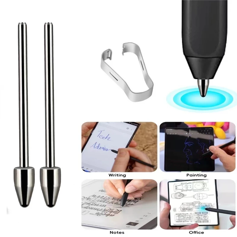 Pencil Nib Replacable for Samsung Tablet S6 Lite S7 S9 Note10/20 S22U S24U Titanium Alloy Touch Stylus S Pen Tip Wear Resistant