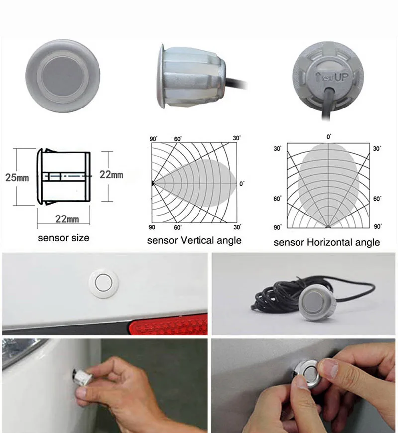 Kit de capteurs de stationnement pour voiture, radar de recul