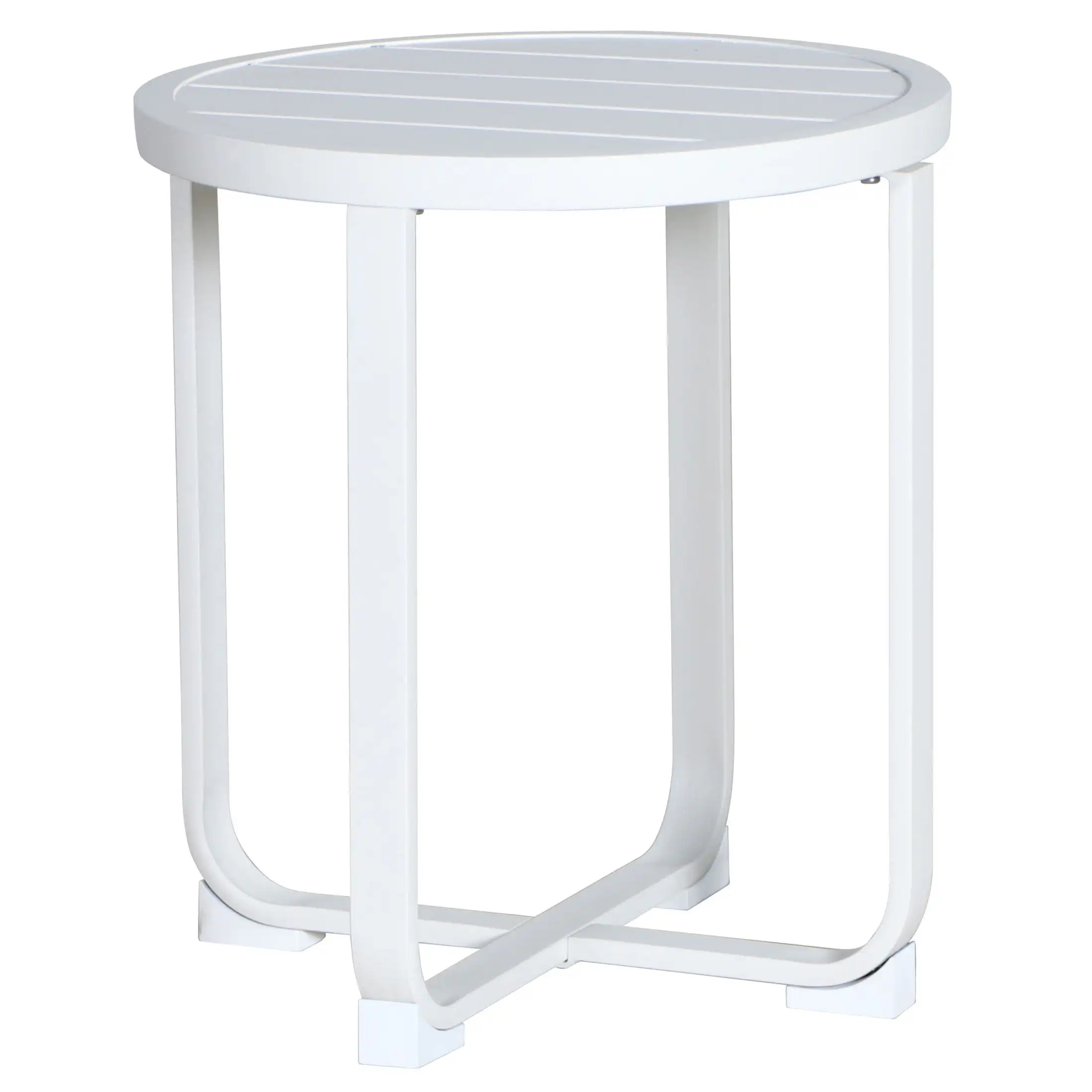 

Mainstays Asher Springs Outdoor Steel Side Table- White camping equipment outdoor table small table desk table tables
