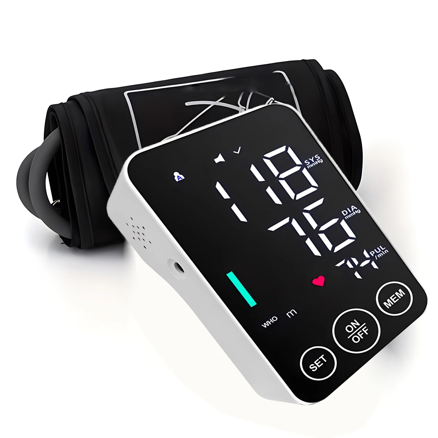 Upper Arm Digital Blood Pressure Monitor BP LED Tonometer Tensiometer Heart Rate Monitor 32 Cuff Sphygmomanometer