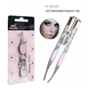 1PC LED Eyebrow Tweezer Oblique Tip Stainless Steel Eyebrow Trimming Clip Eye Hair Removal Prune False Eyelash Clamp Makeup Tool 3
