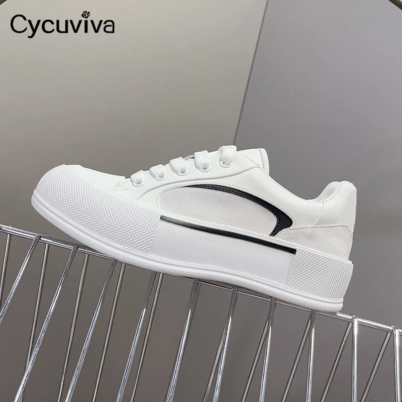 

Designer Brand Lover's Flat Shoes Real Leather Platform Sneakers Male Outwalk Tennis Shoes For Men Women Vulcanized Shoes Ladies