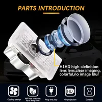 LED Car Door Logo Projector Ghost Shadow Welcome Light Accessories For Tesla Model 3 Model Y Model S Model X 4