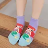 5Pairs Cartoon Disney Princess Socks for Children Girl Spring Autumn Comfortable Breathable Short Socks Kids Baby Socks 3