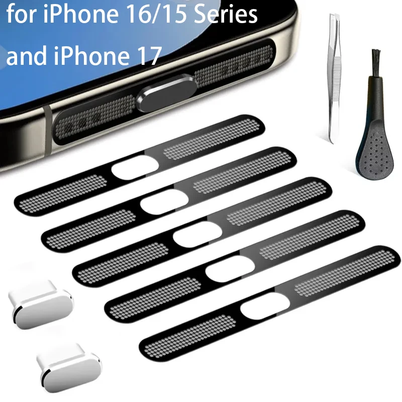 Universal Phone USB-C Anti-Dust Cover Set - 9-Piece Charging Port & Speaker Protector Kit