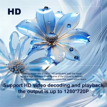 Full HD Android 11 Projector 210Ansi WiFi 6 and Bluetooth Home Theater Portable Beam Mini Projector Meeting Video Pocket Outdoor 5