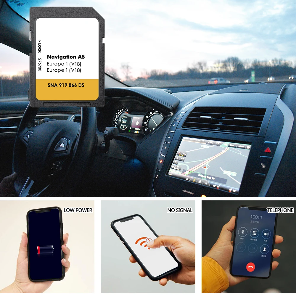 New For Vw Discover Media Navigation As V17 V18 Map Uk Europe 2023+ Sat Nav  Sd Card 32gb - Memory Cards - AliExpress