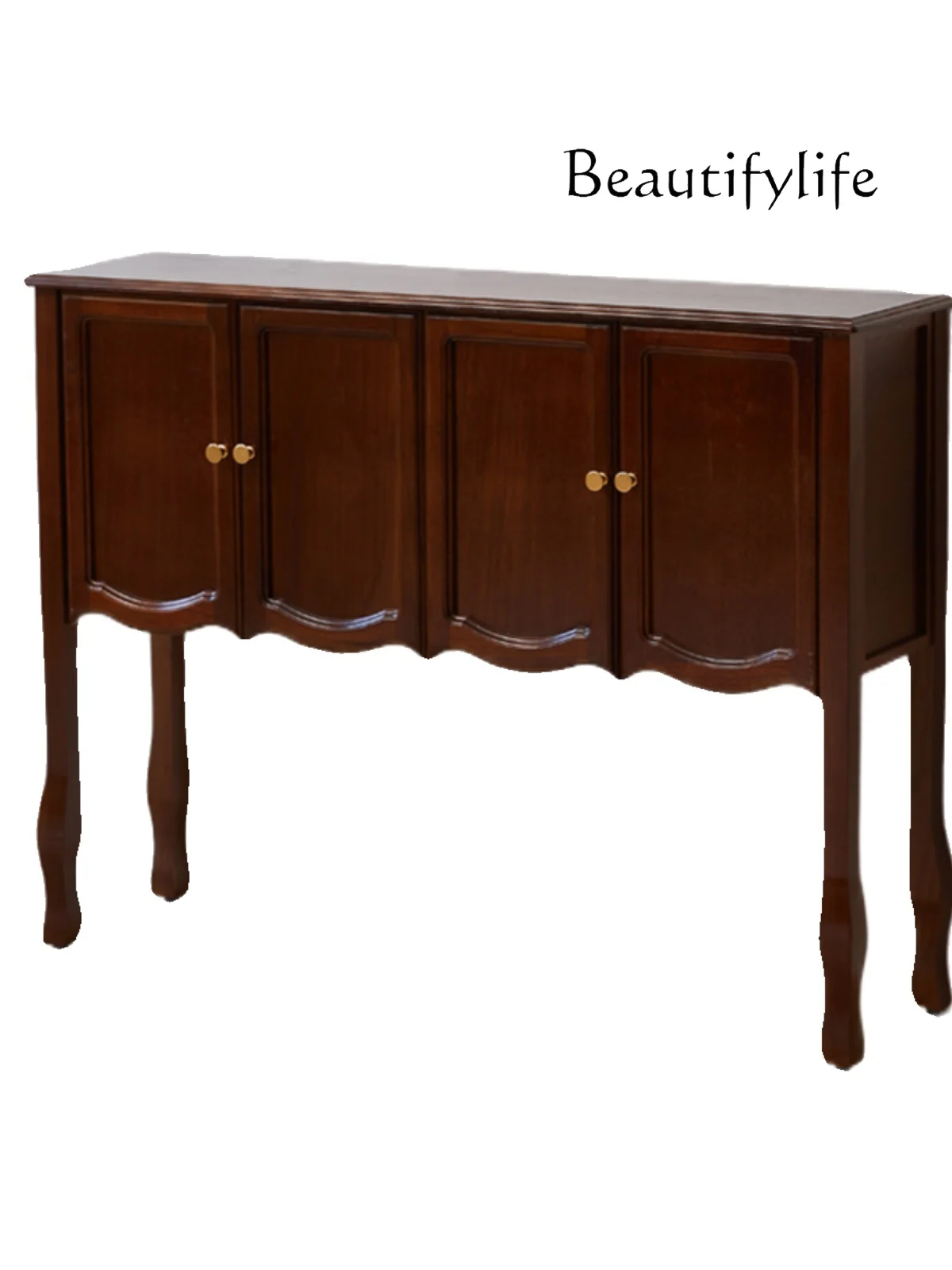 

American-Style Console Tables Solid Wood Entrance Cabinet Living Room Storage Cabinet Hallway Corridor Long Table