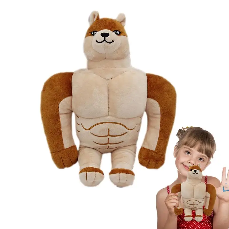 

Sleeping Muscle Dog Toy 30cm Lovely Stuffed Soft Dog Toy Realistic Bendable Dog Throw Pillow Stuffed Animal Toy Decoration