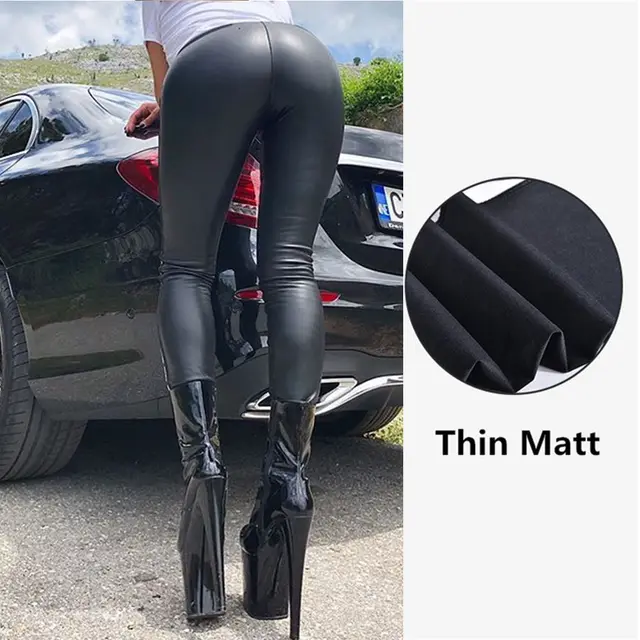 American Sexy Leather Pants Women's 