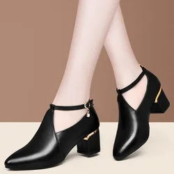 Women Casual European Design High Quality Spring Lace Up Shoes Lady Cool Comfort Black Stylish Heel Boots Botas Femininas G745