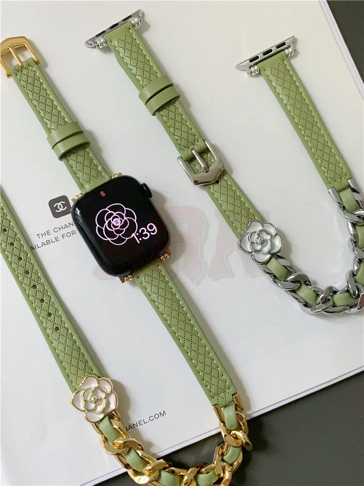 

New Leather Strap for Apple Watch Band 45mm 44mm 49mm 41mm 40mm 42mm 38mm Wristband Bracelet IWatch Series Ultra 3 5 6 SE 7 8