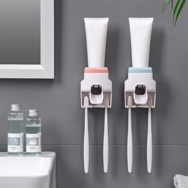 

Creative Wall Mount Automatic Toothpaste Dispenser Toothbrush Holder Bathroom Accessories Waterproof Lazy Toothpaste Squeezer