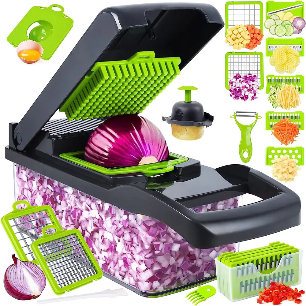 Kitchen Vegetable Chopper Multifunctional Onion Potato Carrot Shredder Fruit Slicer 14/16 in 1 Kitchen Accessories
