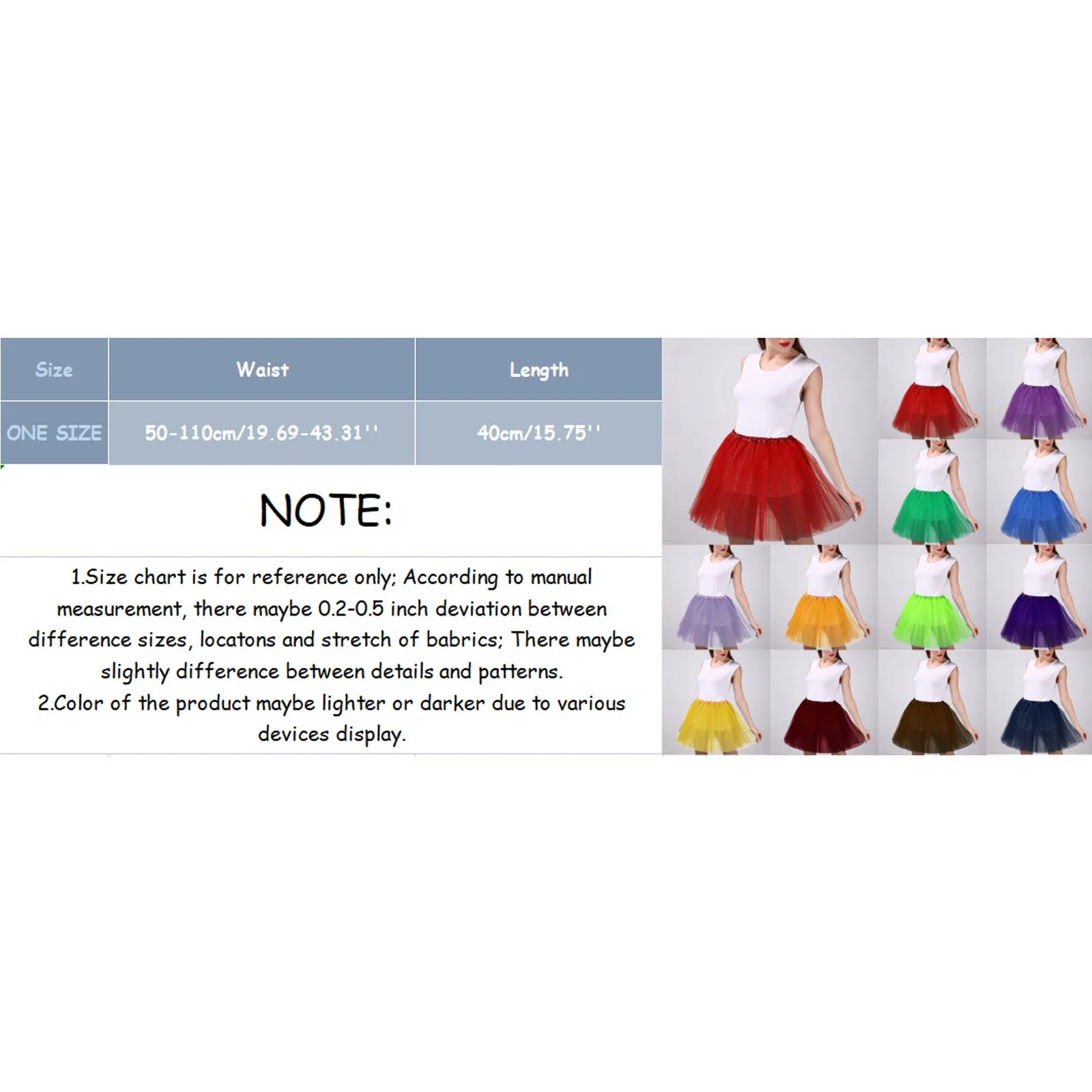 Women's Tutu Skirt Multi Colors Adult Fairycore Women Elastic Waist Dancing Costumes Ballet Clothes Mesh Petticoat Tulle Skirt 6