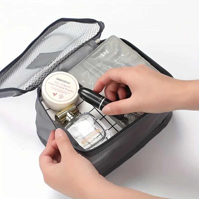 Enhanced Travel Packing Cubes Set - 6-Piece Polyester Organizer for Clothes, Undergarments, and Accessories