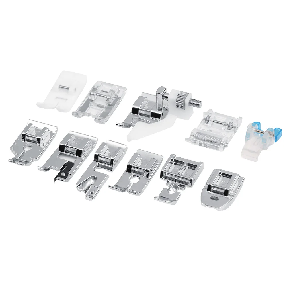 11pcs/set Household Sewing Machine Parts Quilting Zipper Walking Foot Presser Feet Kit