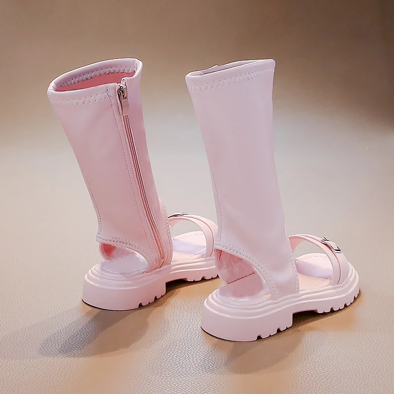 새로운 여름 어린이 샌들 로마 부츠 하이 탑 소녀 샌들 키즈 검투사 샌들 뜨거운 판매  소녀 신발 Zapatos De 여성