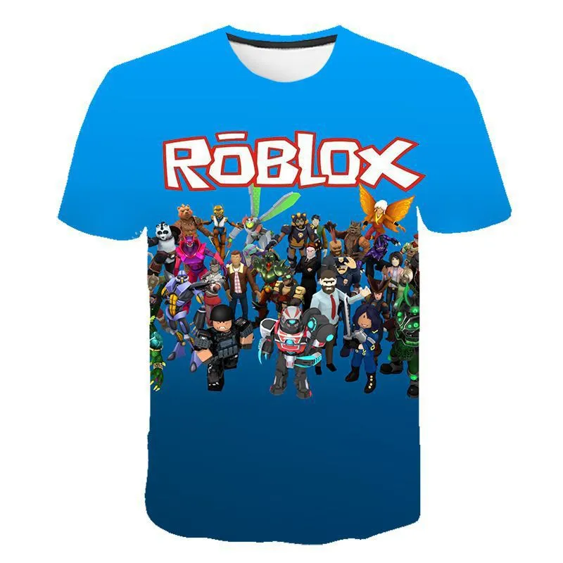 Roblox Children'S Short Sleeve T-Shirt Cotton Summer Children Clothing  Cartoon Cute Casual T-Shirt Boys And Girls Sweatshirt