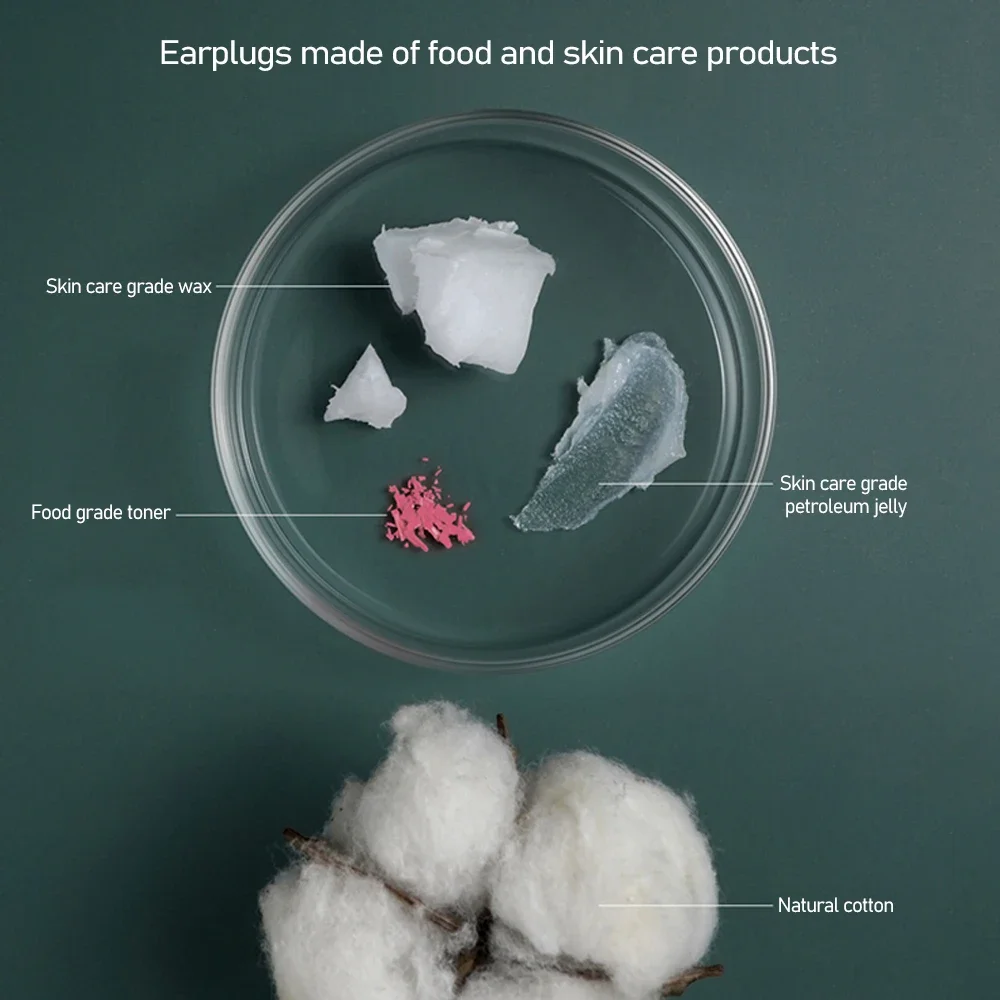 12/24Pcs Pink Wax Cotton Wax Pill Earplugs Anti-noise Sleep Earplugs Dormitory Poor Sound Insulation Waterproof Shaped Earplugs 5
